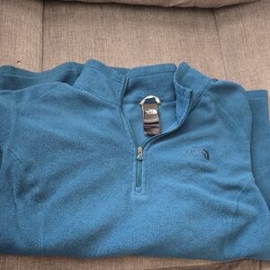 The North Face Teal Fleece Half-Zip Pullover